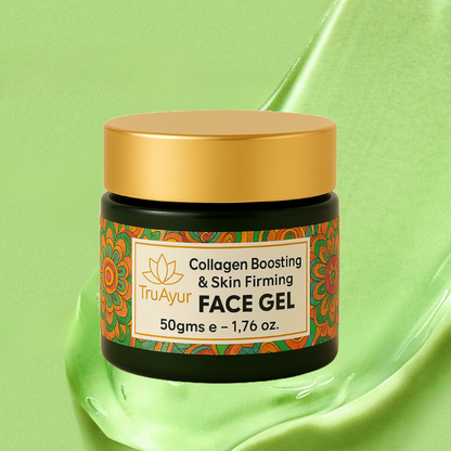 Gel za obraz, ki utrjuje in stimulira kolagen, z aloe vero, zelenim čajem in moringo