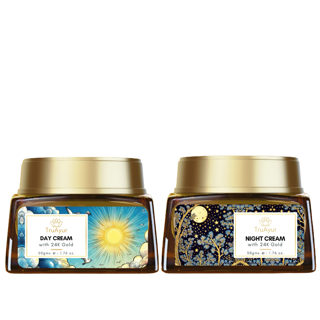 Kombinirana dnevna in nočna krema z 24-karatnim zlatom