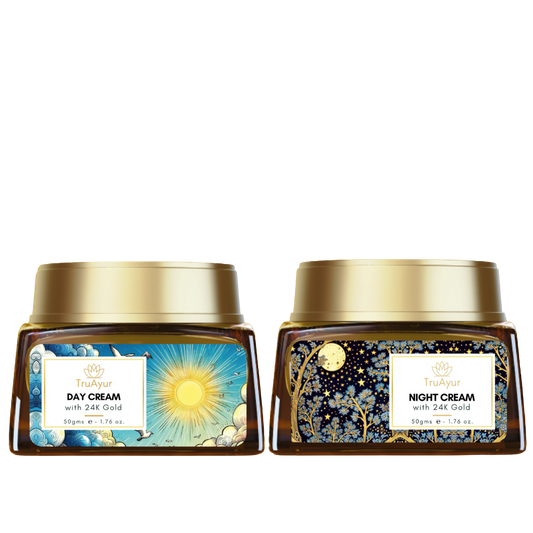 Kombinirana dnevna in nočna krema z 24-karatnim zlatom