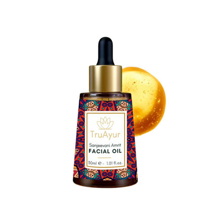 Anti-aging ritual z 24-karatnim zlatom (olje za obraz in nočna krema Sanjeevani Amrit)