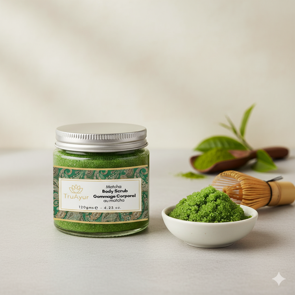 Matcha in avokadov piling za telo za globinsko vlaženje in negovanje