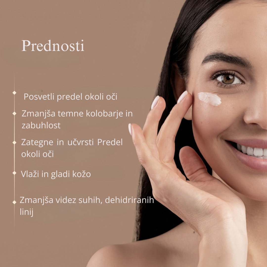 18 zeliščni serum za oko, obogaten za osvetlitev, tonifikacijo, razbremenitev in zmanjšanje temnih kolobarjev