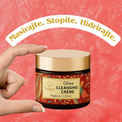Osvetljevalna in čistilna krema za obraz z ghee