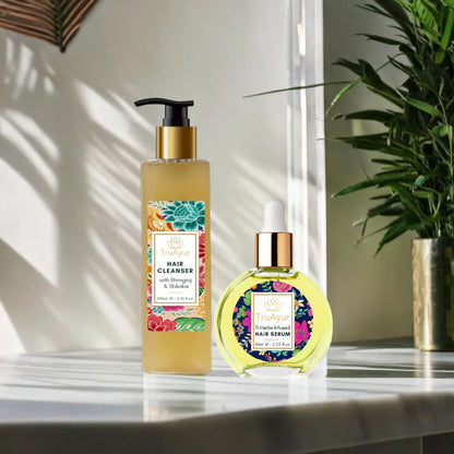 Kombinacija za vlaženje las (šampon in serum za lase)