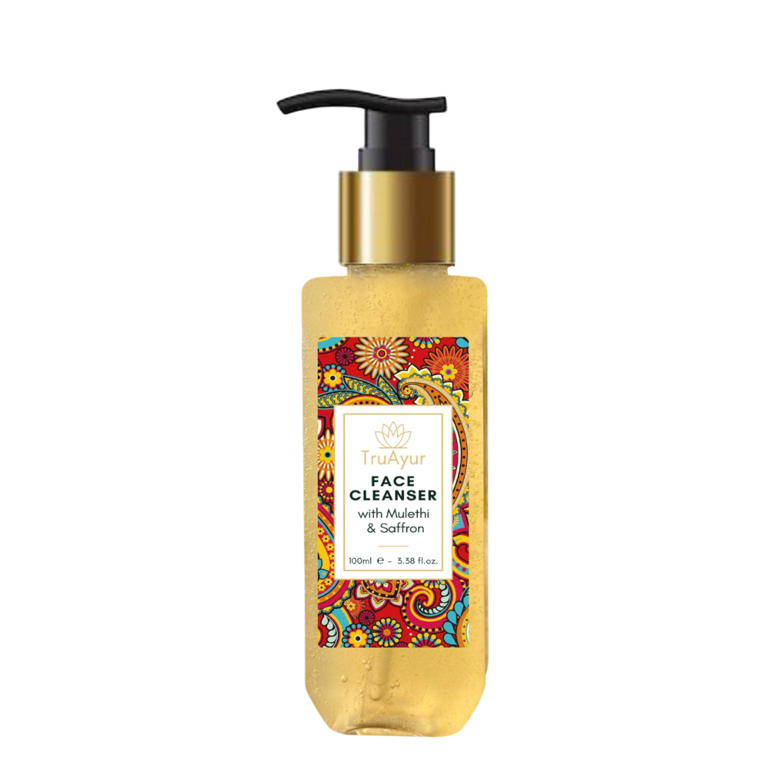 Ayurvedski čistilni gel za obraz z mulethi in žafranom