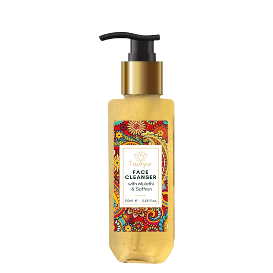 Ayurvedski čistilni gel za obraz z mulethi in žafranom