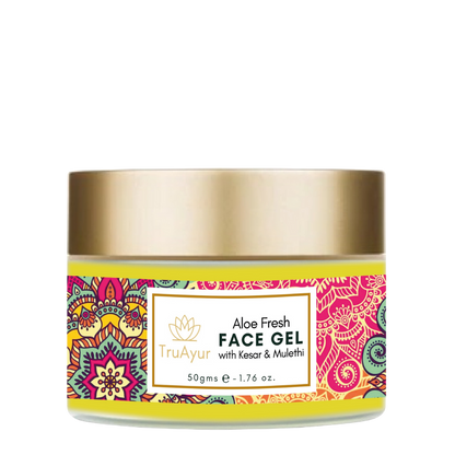 Aloe Fresh Gel za obraz s Kashmiri Kesarjem in Mulethi za sijočo kožo in globinsko vlaženje