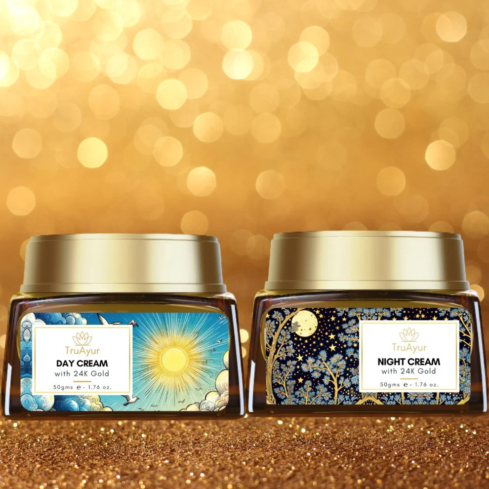 Kombinirana dnevna in nočna krema z 24-karatnim zlatom