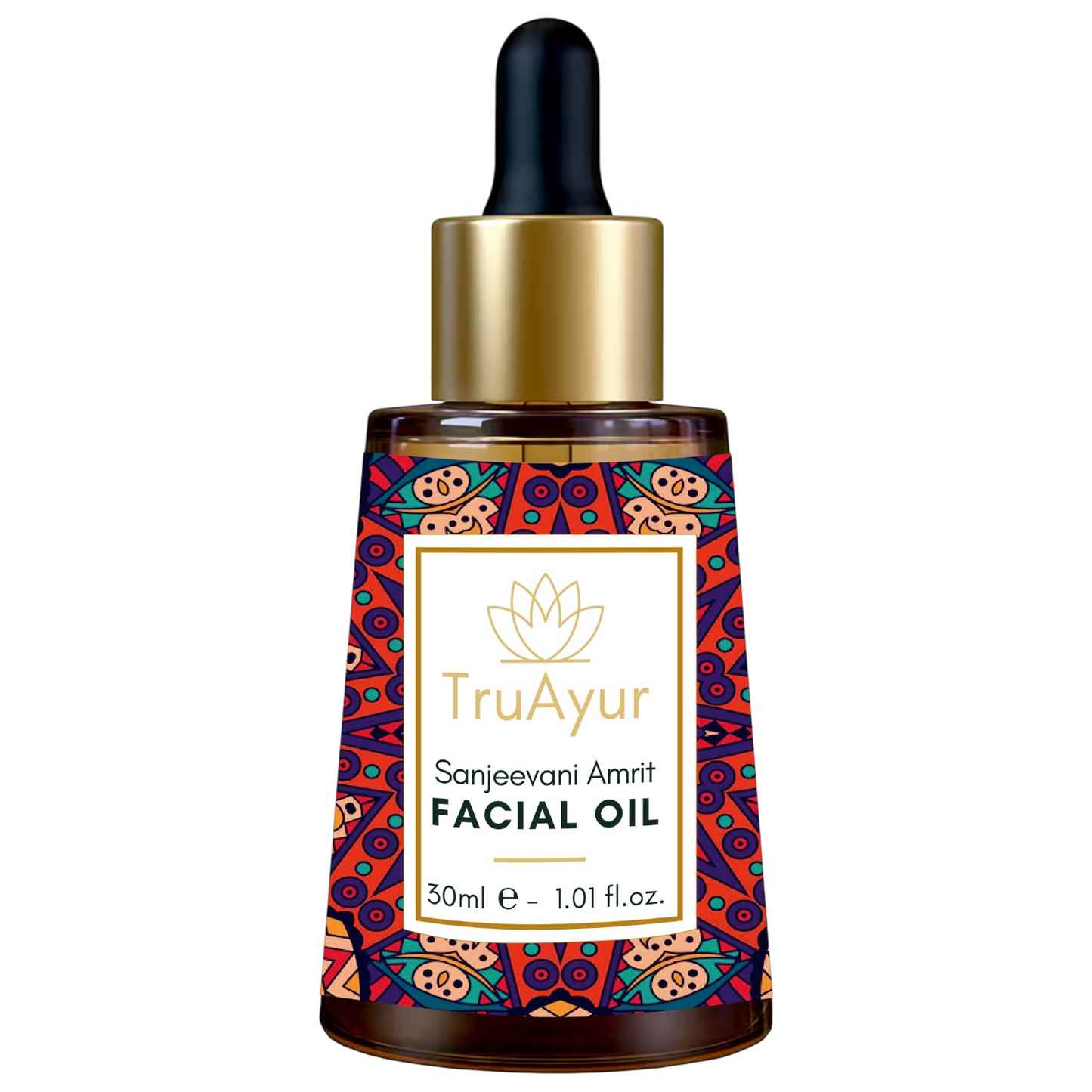 Huile visage de nuit anti-âge ayurvédique à l'huile de bakuchi, aux dattes et au litchi