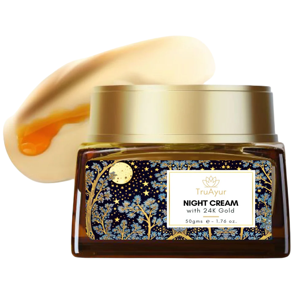 Nočni ritual Saffron Glow (nočna krema z 24-karatnim zlatom in čistilo za obraz)